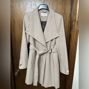 Calvin Klein Women's Belted Trench Coat - Taupe